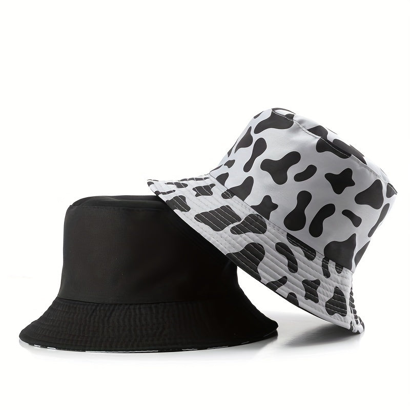 Sunscreen Sunshade Bucket Hat Outdoor Sports Cow Striped Basin Hat