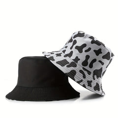 Sunscreen Sunshade Bucket Hat Outdoor Sports Cow Striped Basin Hat