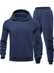 Men's 2 Piece Hoodie Sweatsuit Sets Jogging Athletic Suits