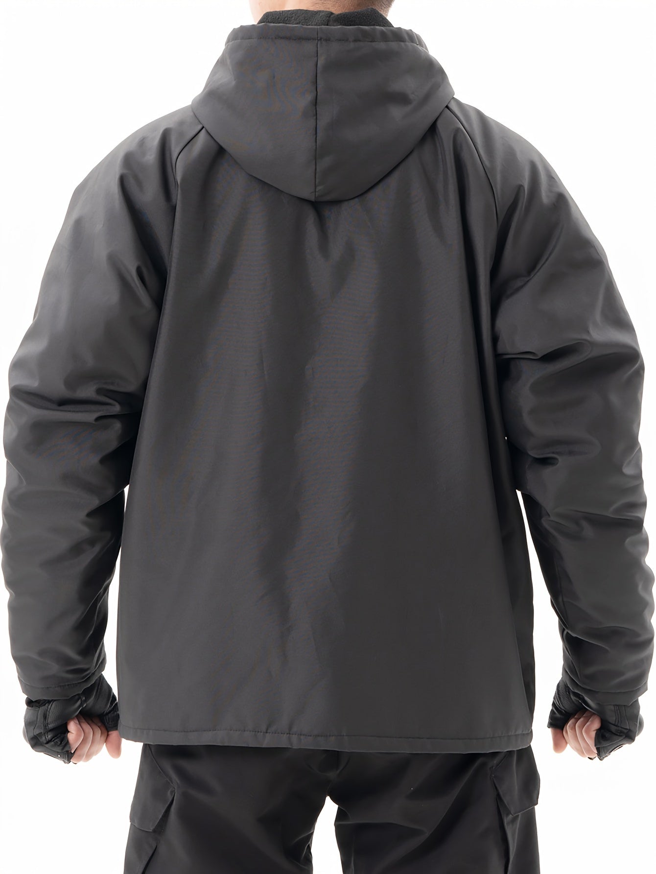 Men's Waterproof Hooded Zip Up Jacket for Outdoors