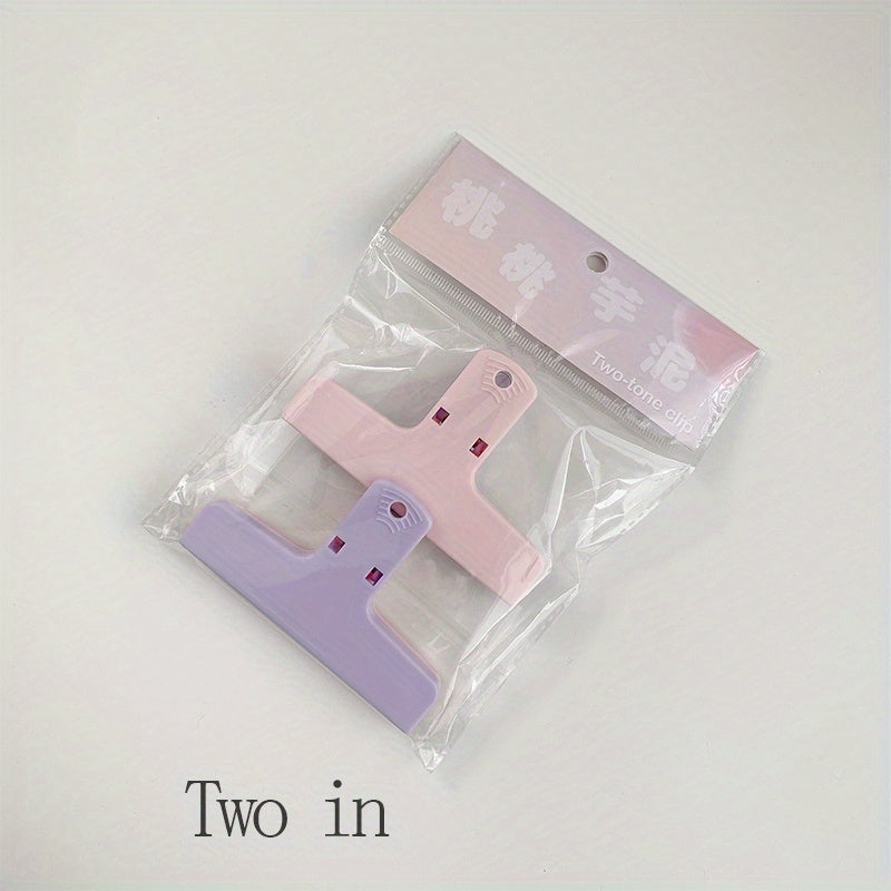2pcs Small Fresh Clips for Students, 18.7 x 2in & 5.1in, Bill Organization