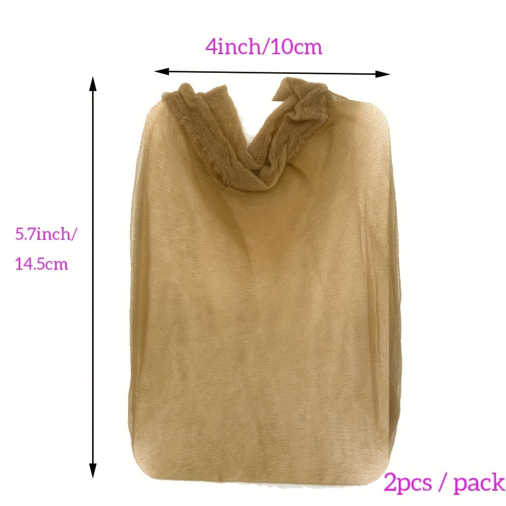 12pcs Ultra Thin Invisible HD Wig Cap Sheer Nylon Stocking Cap for Women