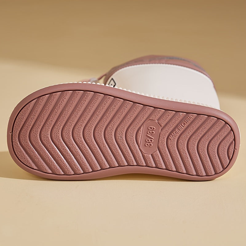 Women's Thick High Water Shoes Waterproof Non-slip Rain Glue Shoes