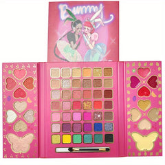 60 Colors Eyeshadow Palette Highlighter Blush Lip Gloss Makeup Palette