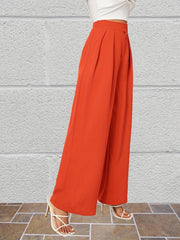 Wide Leg Button Front Pants for Women