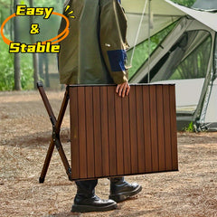 Portable Aluminum Alloy Egg Roll Table for Camping