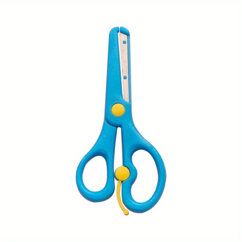1pc Safety Scissors Macrame Anti-pinch Stretch Plastic Scissors