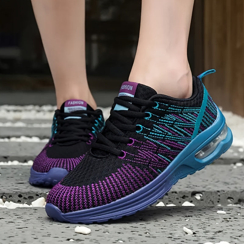 Women's Mesh Air Cushion Sneakers Lightweight Breathable Travel Shoes