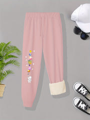 Women's Astronaut & Planet Print Fleece Joggers