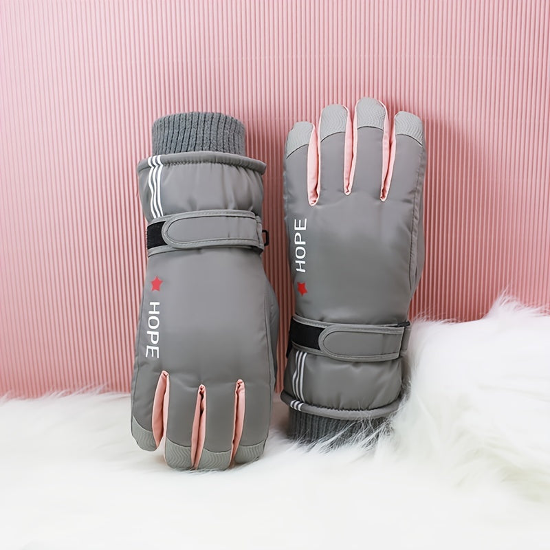 Warm Touch Screen Skiing Gloves - Windproof & Waterproof