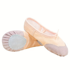 Girls' Split Sole Ballet Shoes - Ideal for Gymnastics and Dance