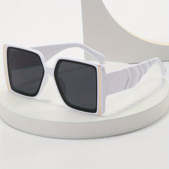 Oversized Square Frame Sunglasses Y2K Hiphop Block Glasses UV400