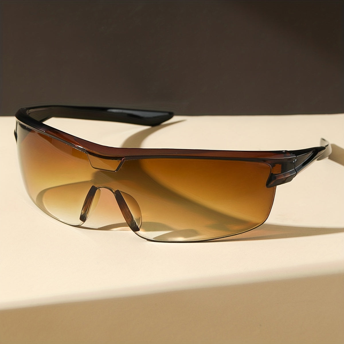 Men's Wrap Decorative Sunglasses Cycling Driving Sports Sunshade Glasses