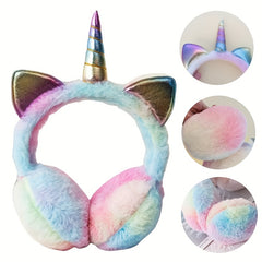 Unicorn Gradient Winter Warm Earmuffs Anti Freeze Ear Protector