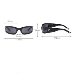 Moon Pattern Athletic Sunglasses for Outdoor Sports
