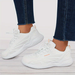 Women's Lace Up Chunky Sneakers Breathable Mesh Non Slip Running Shoes