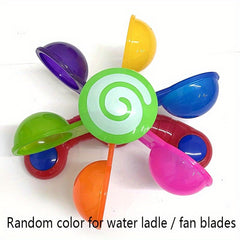 Colorful Waterwheel Bathing Sucker Shower Toy for Kids