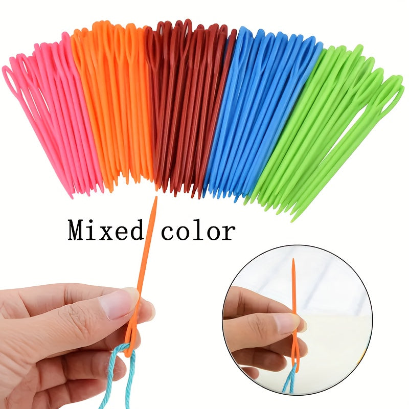 Plastic Knitting Needles Set for Sweaters - Pack of 50
