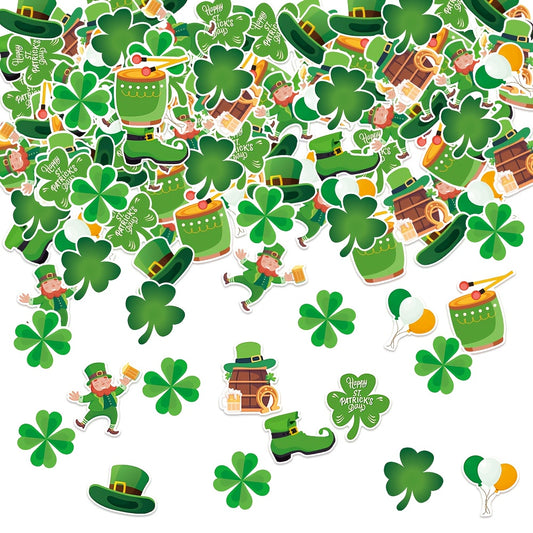 St Patrick's Shamrock Decorative Cards Green Shape for Irish Party
