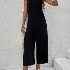 Sleeveless Cami Jumpsuit Long Length Wide Leg Women's Clothing