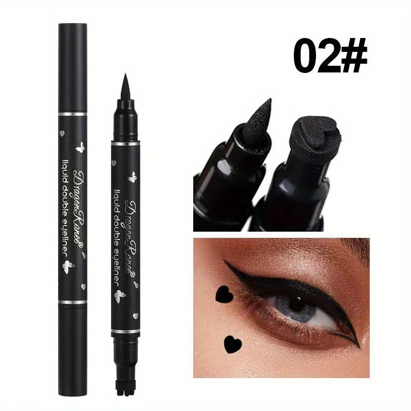 Double Ended Eyeliner Liquid Pen Waterproof Easy Applying Lazy Makeup