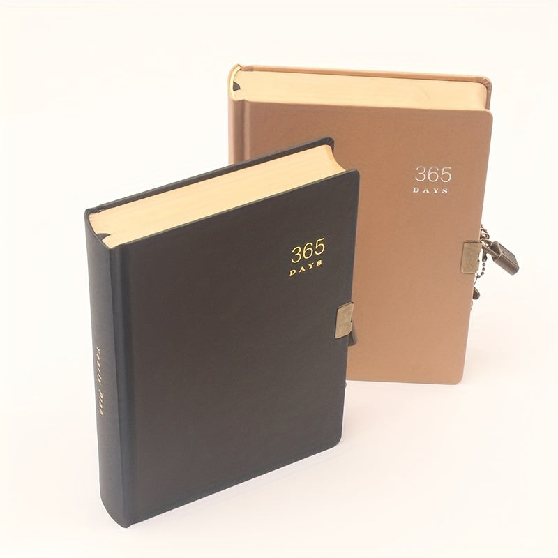 365 Pages Retro Note Book With Lock Diary