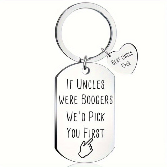 1pc Stainless Steel Keychain Keyring Gift for Fathers