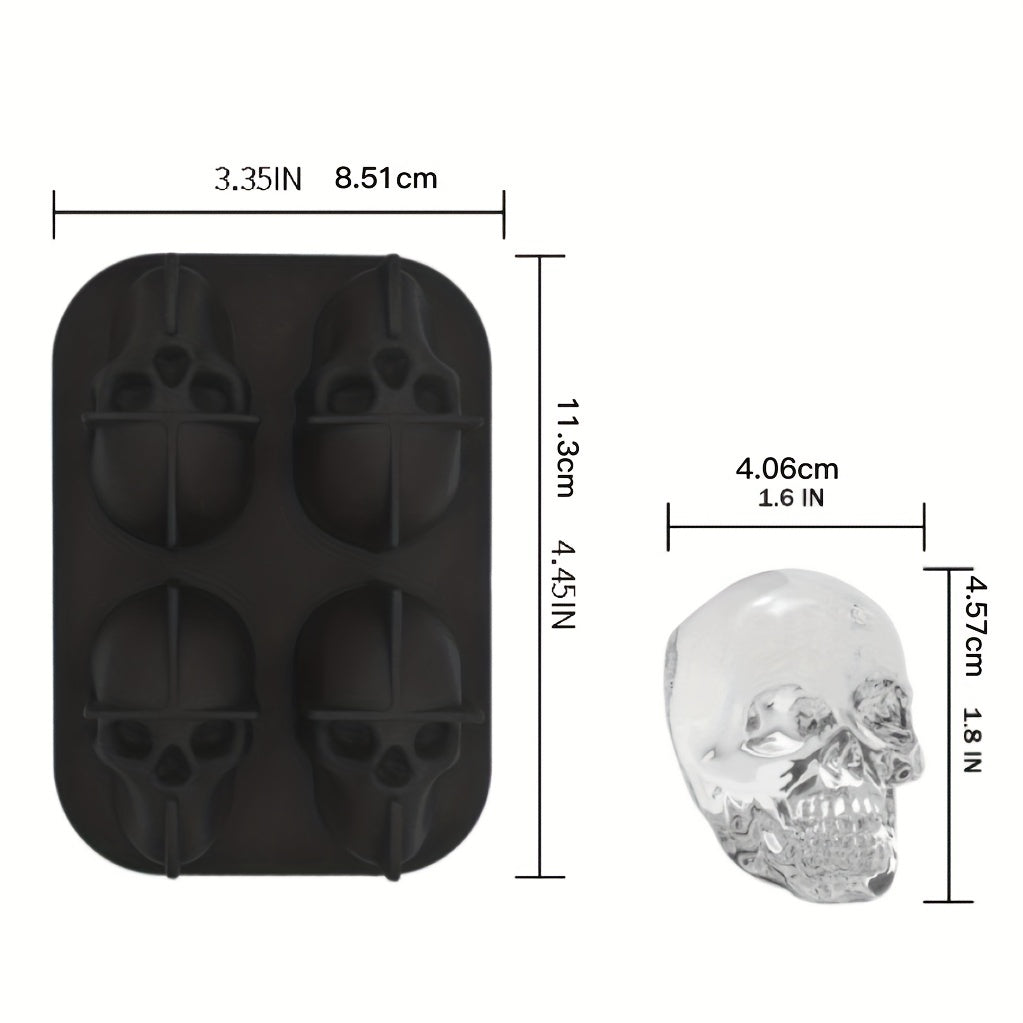 Skull Ice Cube Mold Tray for Whiskey Drinkers Bartenders