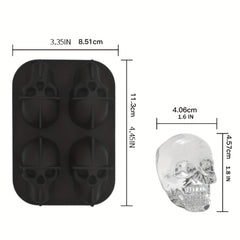 Skull Ice Cube Mold Tray for Whiskey Drinkers Bartenders