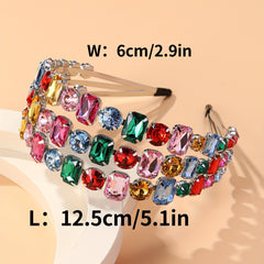 Colored Rhinestone Headband Birthday Party Headdress Hair Accessory