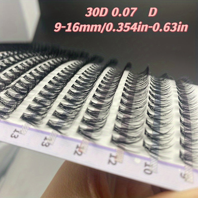 200Pcs 30D 9-16mm D Curling Cluster Individual Lashes Lash Extensions