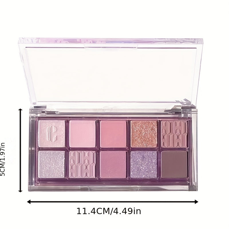 10 Colors High Pigmented Eyeshadow Palette Matte & Finish for Eye Makeup