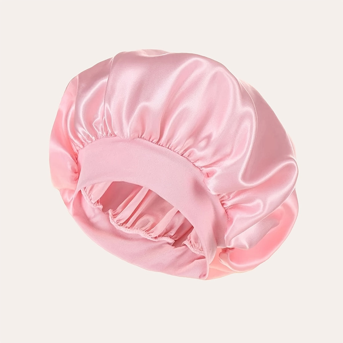 Wide Elastic Band Satin Sleep Cap for Women Night Sleeping Head Cover