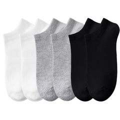 6 Pairs Solid Ankle Socks Comfy Short Women's Stockings Casual All match