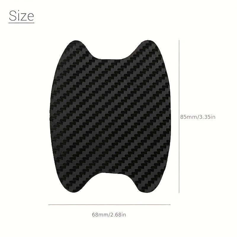 8pcs Carbon Fiber Car Door Handle Protector Anti Scratch Sticker