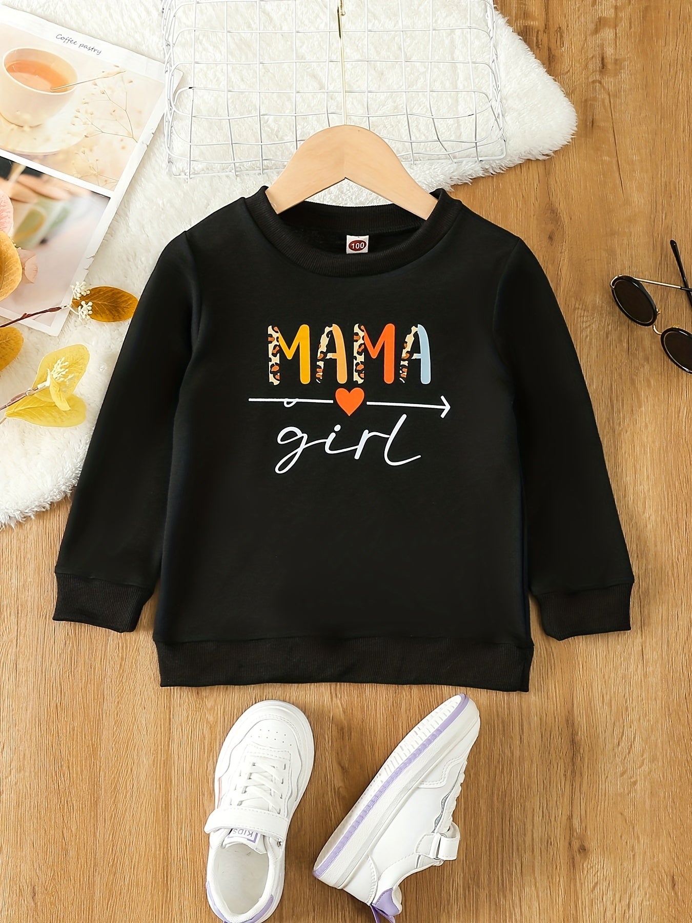 Girl's Crew Neck Sweatshirt Top w/ Long Sleeves