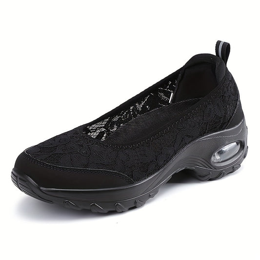Breathable Lace Cushion Walking Shoes Women Stylish Non Slip Outdoor Activities