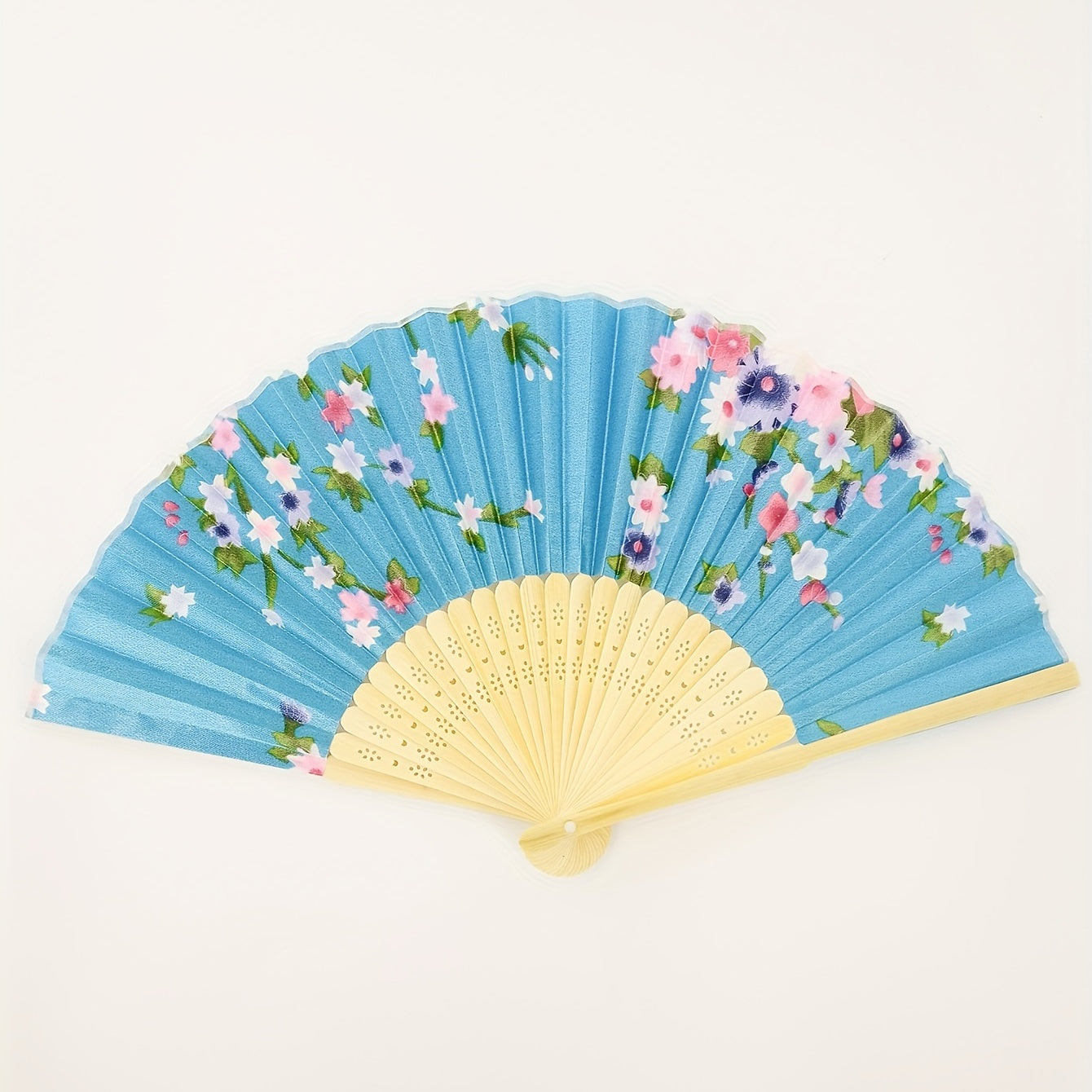 Vintage Flower Folding Fan Dance Performance Fan Photography Props Fan