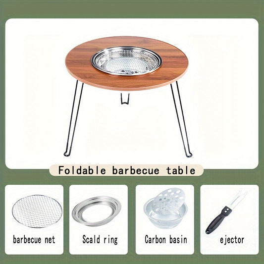 Portable Folding Stove Table for Camping Outdoor Barbecue