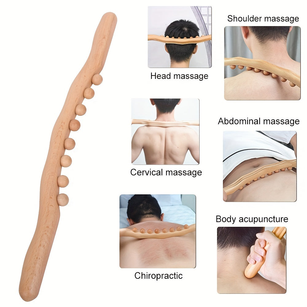 Wooden Massage Tool Relieve Neck & Back Pain Body Shaping Foot & Calf Massager