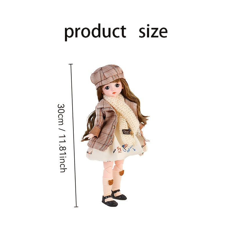 Parisian Doll with Curly Hair & Birthday Gift Mixed Colors Plastic Material