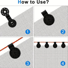 50pcs Large Shading Net Clip & Agricultural Film Fixing Clip