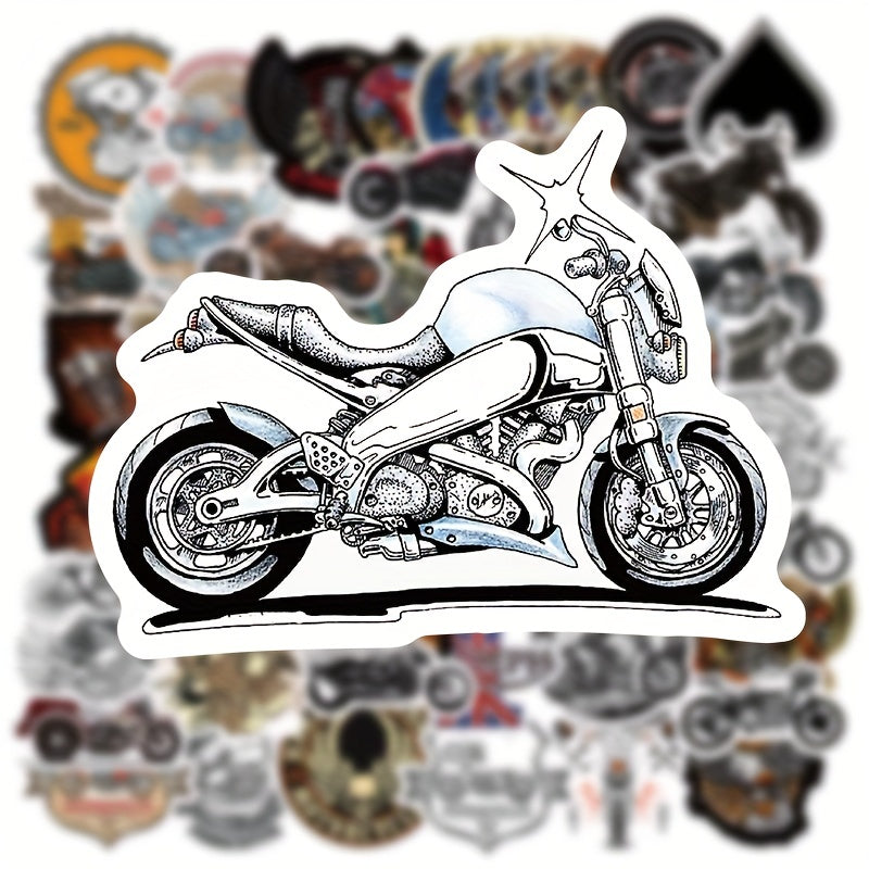 50pcs Motorcycle Graffiti Stickers Helmet Waterproof Stickers