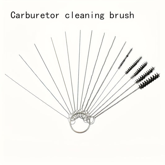 Motorcycle Carburetor Cleaning Needle Set Stainless Steel Tool Brushes
