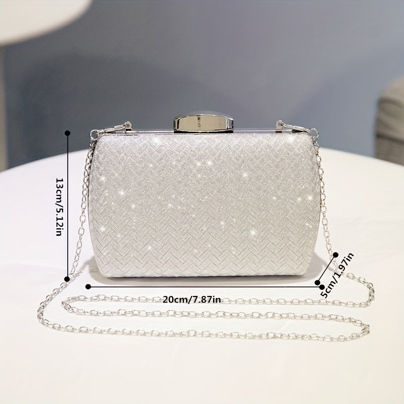 Glitter Clutch Bag Rhinestone Evening Bag Minaudiere & Purse