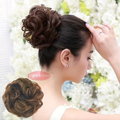 Curly Hair Bun Extension Messy Bun Hairpiece