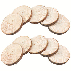 10pcs 5-08-6-35cm Wooden Slices Round Rustic Wedding Christmas DIY Crafts