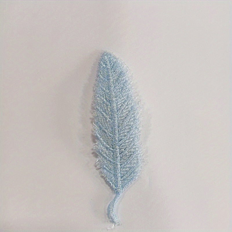 Macaroon Leaf Shaped Hair Clip Embroidered Leaves Decor Hair Clip