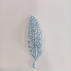 Macaroon Leaf Shaped Hair Clip Embroidered Leaves Decor Hair Clip