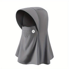 Sun Proof Hoodie Face Covering With Brim Mesh Ice Mask Neck Gaiter